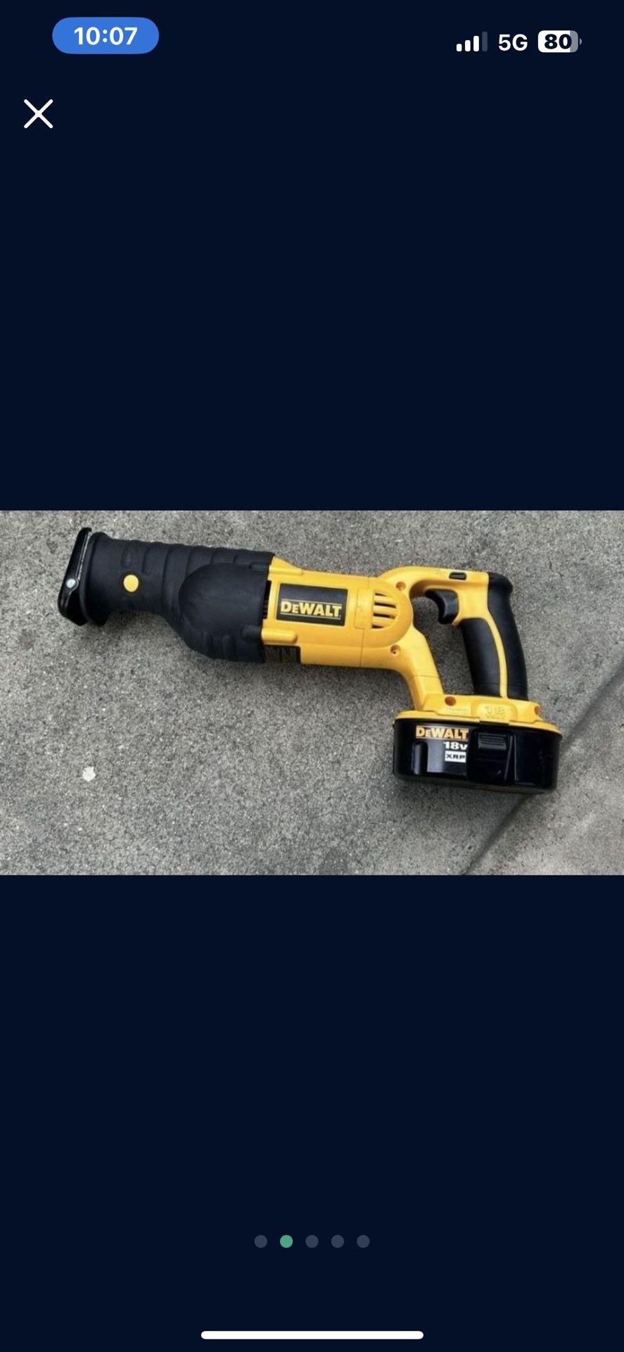 DeWalt 18 v recip saw. $30