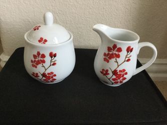 Sugar Bowl and Creamer
