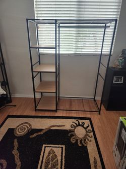 close rack with shelves