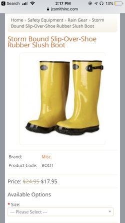 storm bound slip over boots & overall