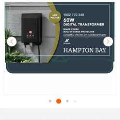 Hampton Bay Low-Voltage 60-Watt Landscape Lighting Transformer with Dusk to Dawn Sensor