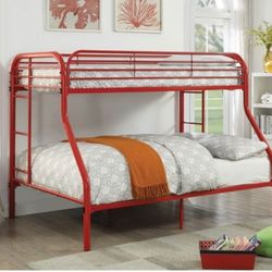 Metal Bunkbed With Full And Twin Bed 