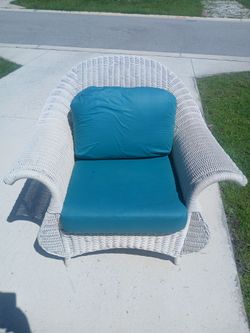 Boho Wicker captain chair