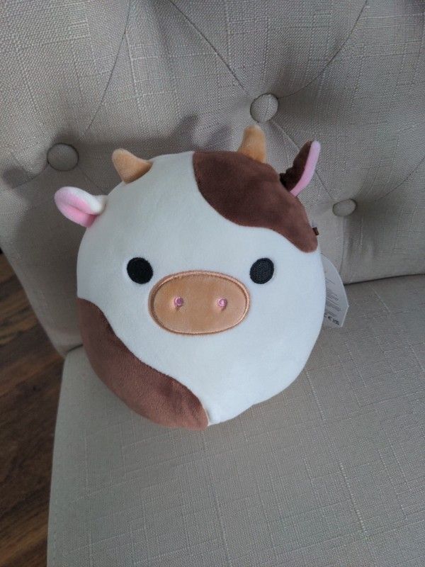 Squishmallows Ronnie 7.5/7 Inch Cow Brown/White Plush