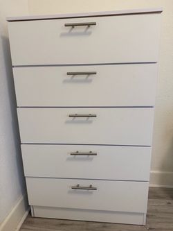 White 5-Drawer Dresser – $1 00 OBO