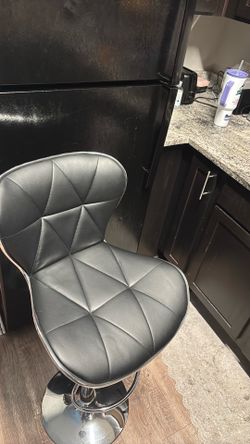 2 Black Barstool Chairs