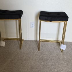 Gold & Black Bar Stools 