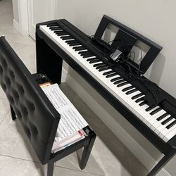 Yamaha P45 With Stand And Storage Bench