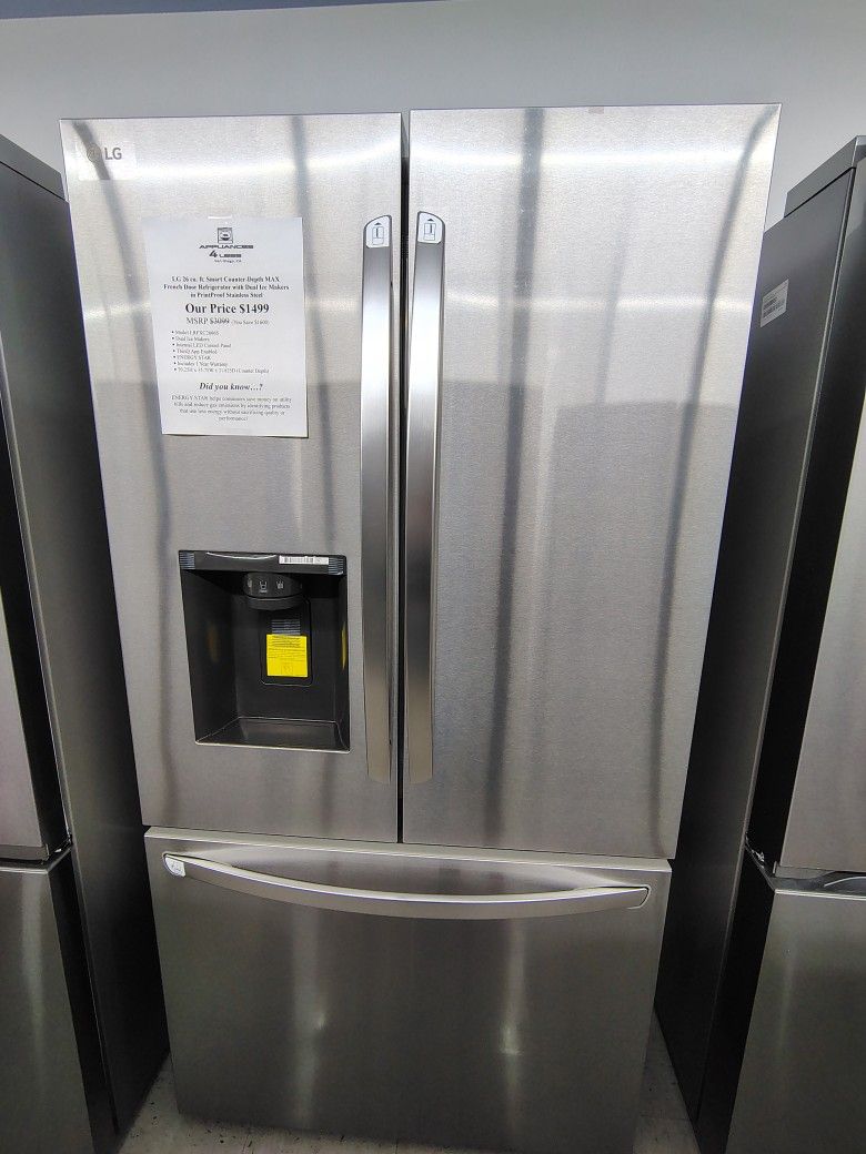 26cu.ft Counter Depth Max Stainless Steel Refrigerator Was$3099