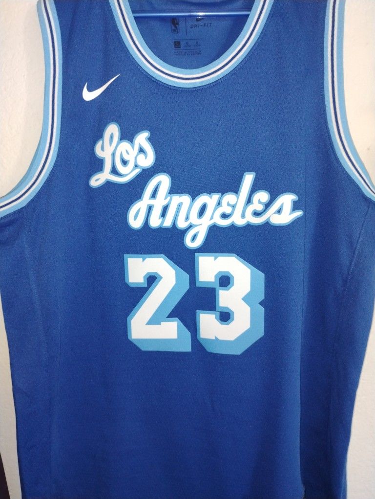 Blue Nike LeBron James Lakers Jersey In Youth