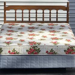 Full Size Bed with Mattress Set