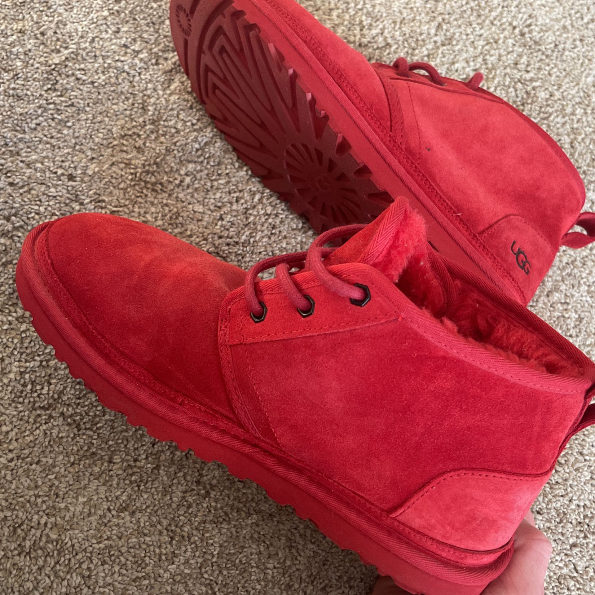 Men’s Ugh Boots All Red Size 9
