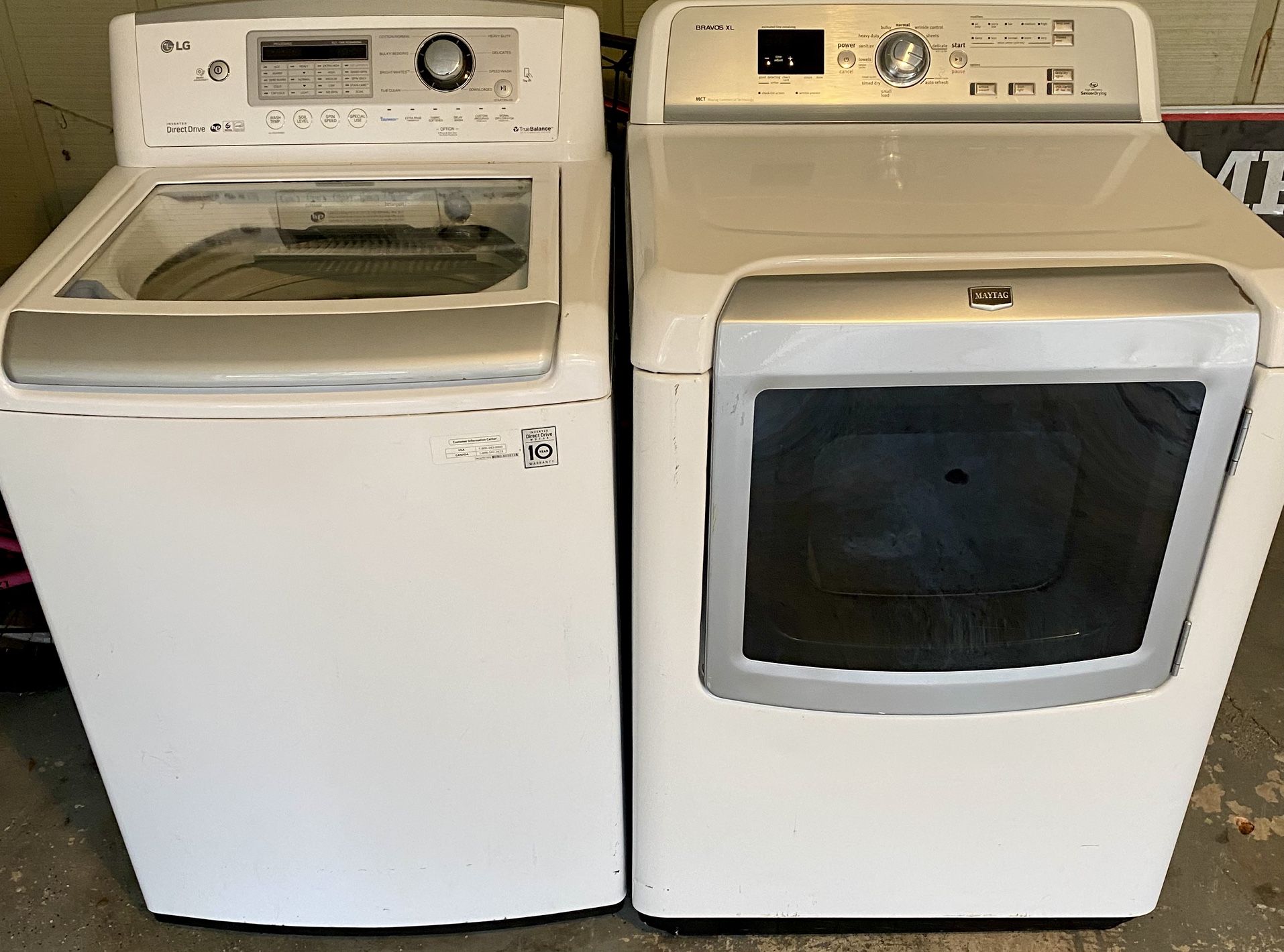 LG Washer And Maytag Dryer Set