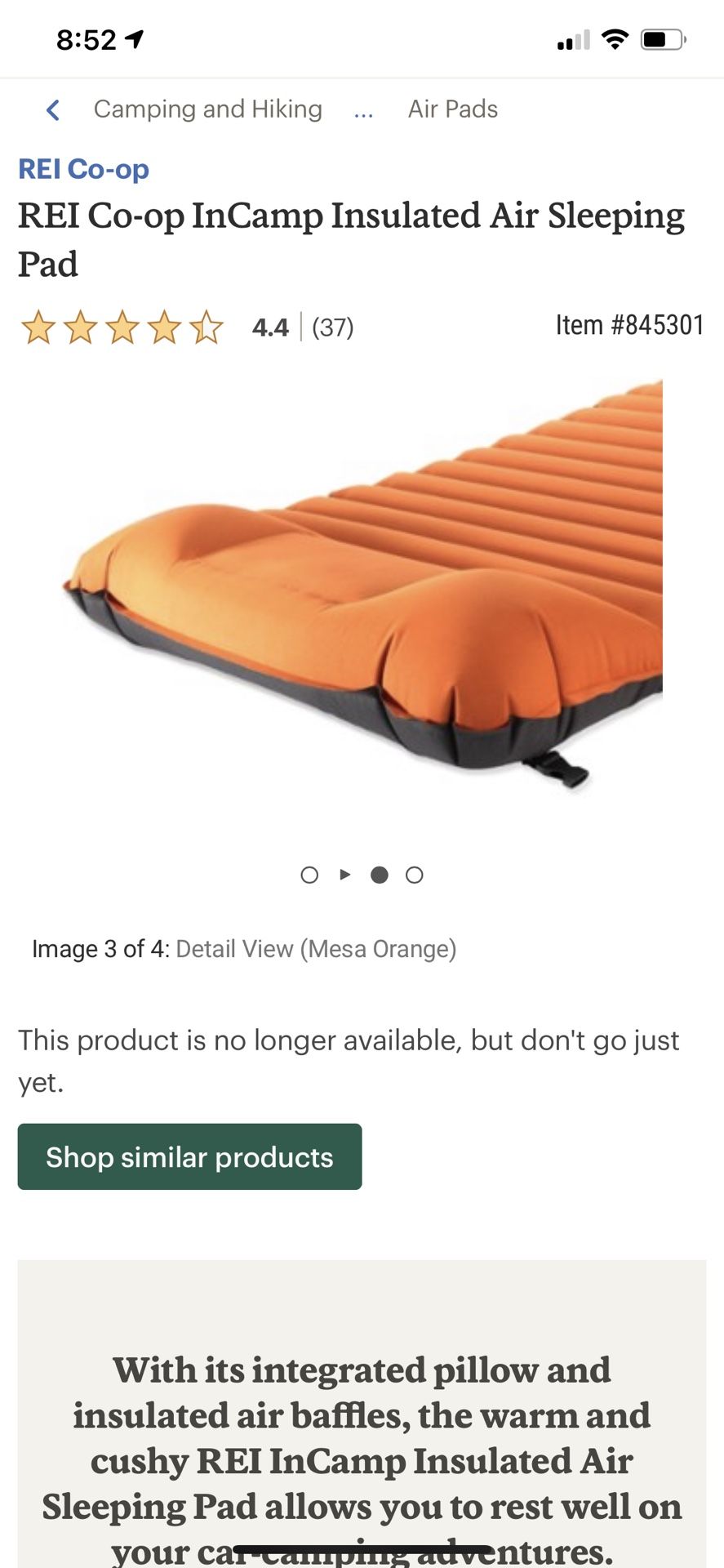 REI incamp rei inflatable air pad