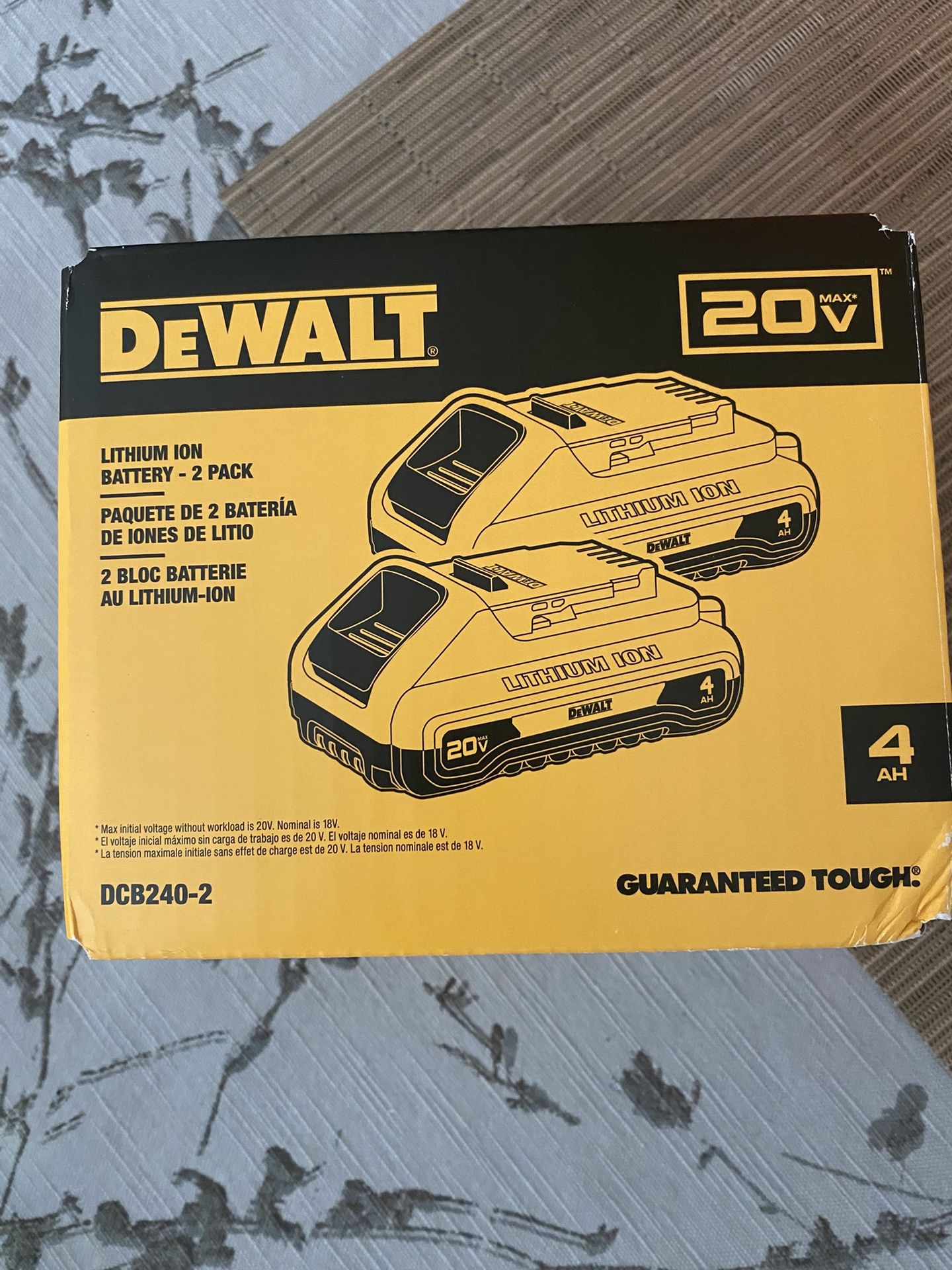 DEWALT 20V MAX Lithium-Ion 4.0Ah Battery (2 -Pack)