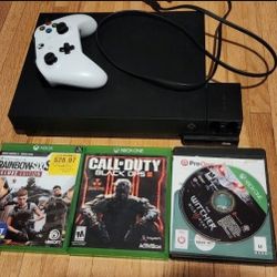 Xbox One X 4k Blu Ray Player And 3 Games