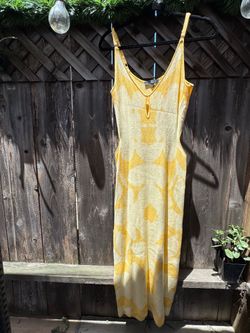 Yellow flower dress size Large