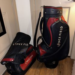 Lance Field Vintage Leather Golf Bag + Duffle Bag 