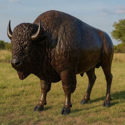Aluminum XL Buffalo Statue – Garden & Indoor/Outdoor Décor