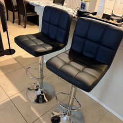 2 Black Bar Stools For $100