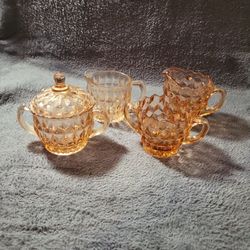 Glass Sugar And Creamer Sets