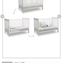 White 3 In 1 Delta Crib New In Box