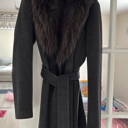 Fur Wool Coat 