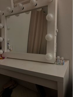 Vanity and table