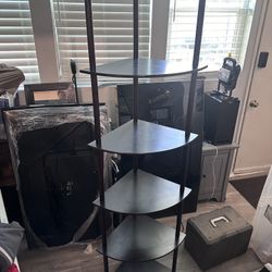 6 Ft Tall Corner Shelf, Espresso