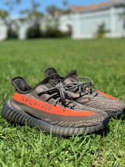 adidas Yeezy Boost 350 V2 Gray/Orange SPLY-350 Low Top Lace Up Sneakers