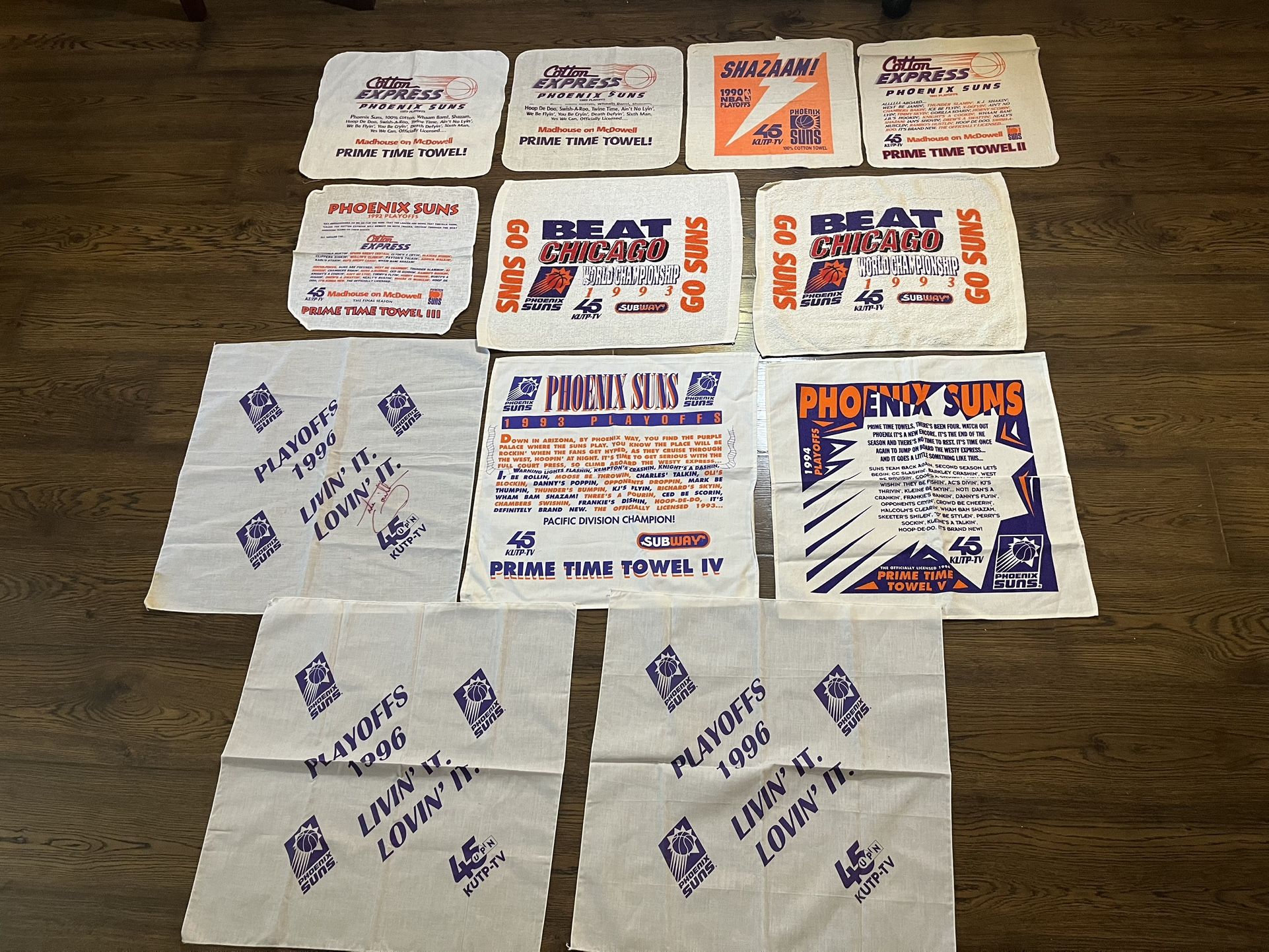 Phoenix Suns 1990's Playoff Rally Towel Lot of 12 - 1(contact info removed)