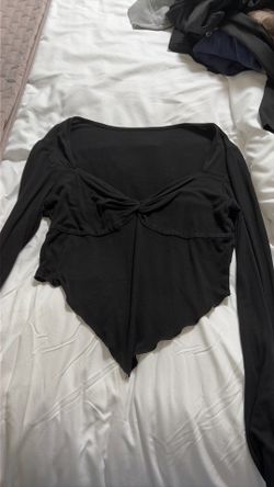Flared v cut black top from shein size medium