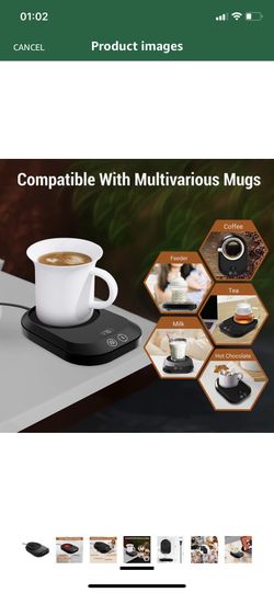 Coffee Mug Warmer with Auto Off Timer, Coffee Cup Warmer for Desk with Auto  ON/Off, Coffee Warmer for Desk Auto Shut Off with 3-Temp Settings