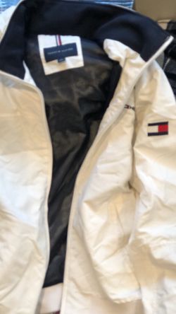 Hilfiger white wind breaker
