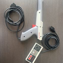 Nintendo Controller and Zapper Controller Gun