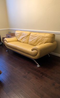 Decorative leather couch