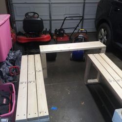 3 Benches Solid Wood 60 Dollars Each