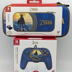 Nintendo Switch Zelda Travel Case And Controller 