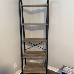 Wood & Steel Industrial Shelf  5 Tier