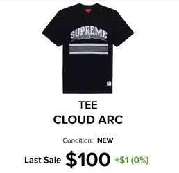 Black and Navy Blue supreme cloud arc tee