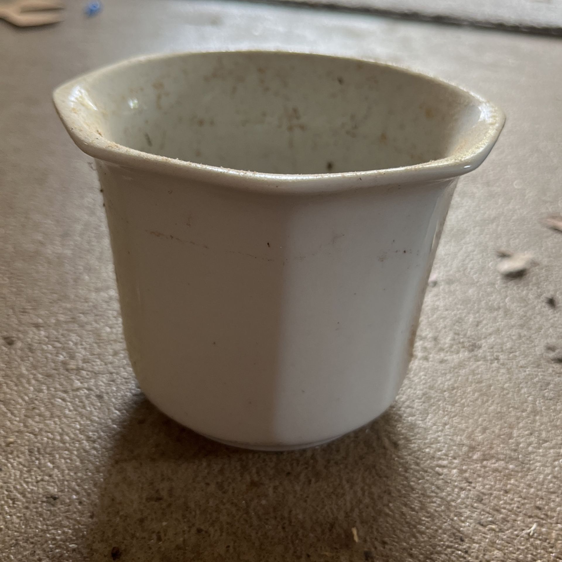 Small White Pot For Plant