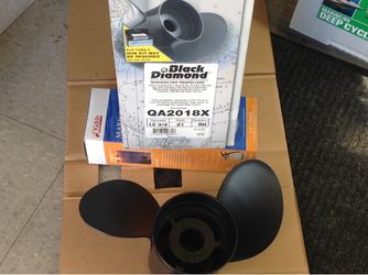 Mercury, Quicksilver, #QA2018X 13-3/4 x 21p 3B RH Alum, Black Diamond Propeller