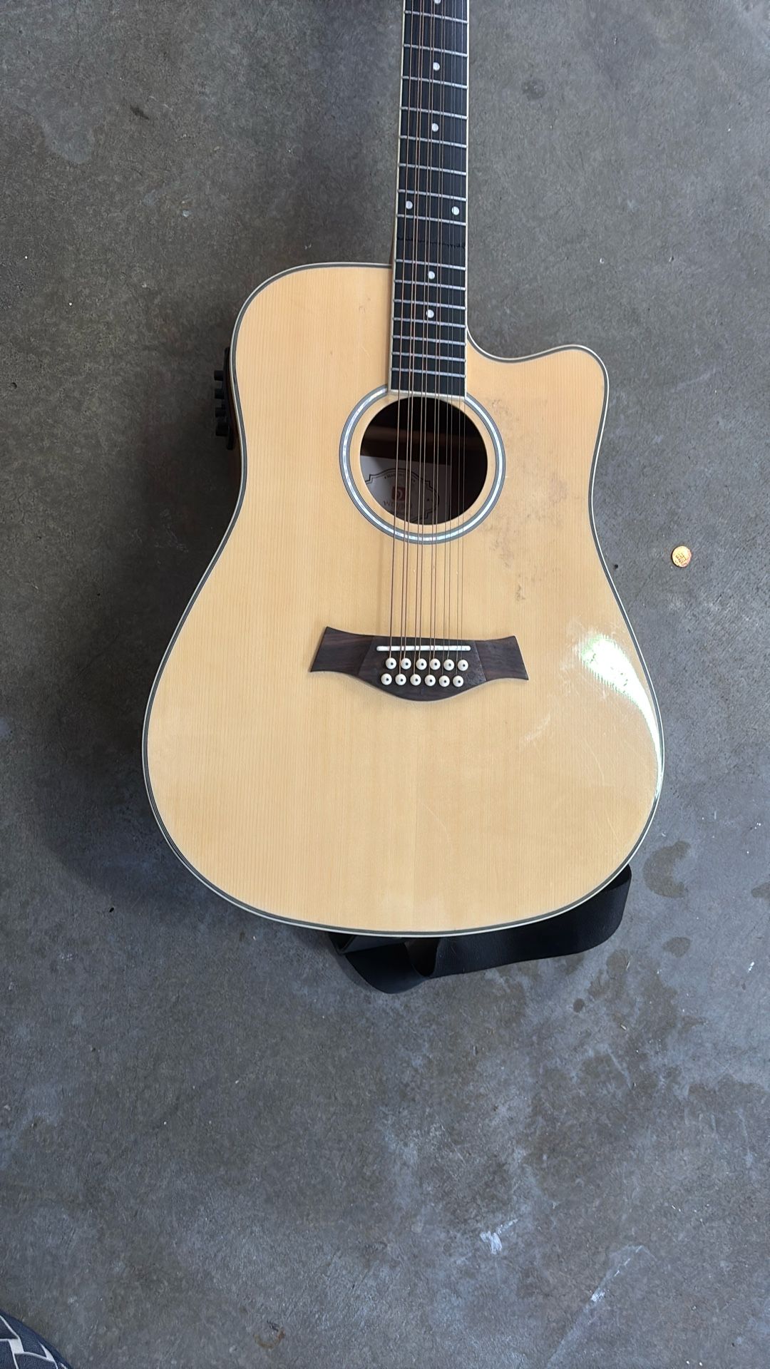 Vangoa 12 String Acoustic Guitar, 42 Inch Full Size Guitar 12 Strings, Spruce Top, Sapele Body for Beginners Teens Adults, Natural, Gloss