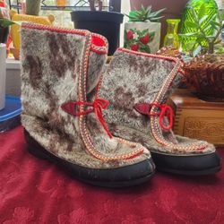 Vintage Mohair Fur Boots Sz 7