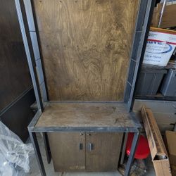 Cabinet With Display  (Steel And Wood)