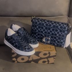 Coach Denim Purse & Sneakers Size 7 