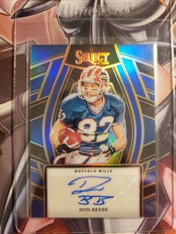 Don Beebe Panini Select Autograph Numbered 53/99 Blue 