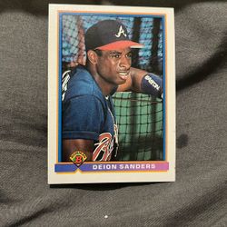 1991 Bowman Deion Sanders Baseball Card
