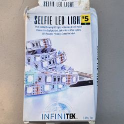 InfiniTek Selfie LED Light Strip – USB Powered (New, Open Box)