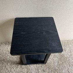 Black charcoal wood side Table